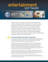 Entertainment Software Fact Sheet