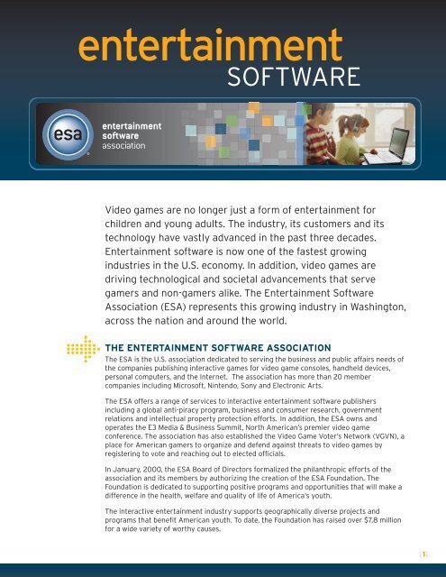 Entertainment Software Fact Sheet