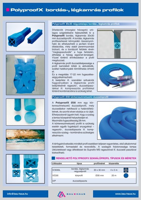 PolyproofX duzzadÃ³szalagok (pdf - 2,7 MB) language - Bau-Haus Kft.