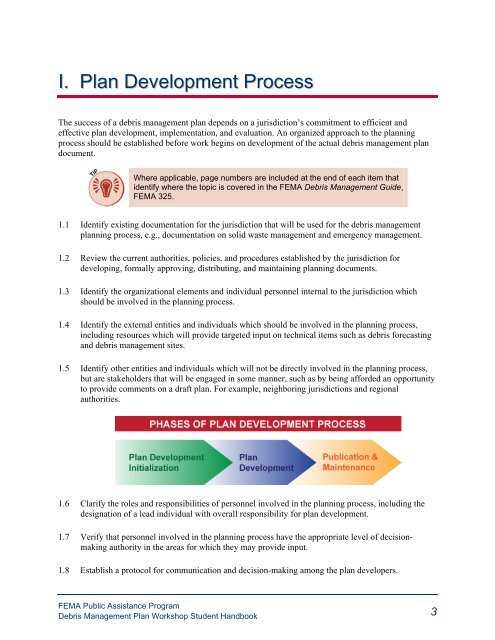 FEMA Debris Management Plan Workshop Student Handbook