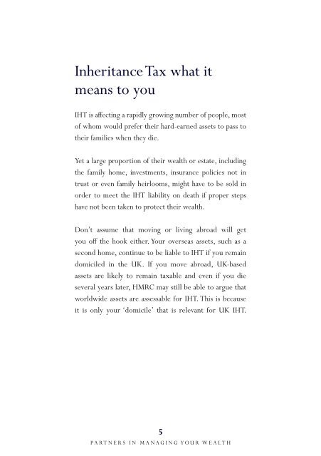 A Guide To INHERITANCE TAX - St James's Place