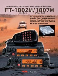 FT-1802M/1807M FT-1802M/1807M Ultra Rugged 50 W ... - Yaesu