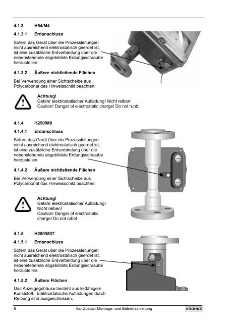 DK32/DK34 DK37M H250/M37 H250/M9 H54/M4 DK46 ... - Krohne