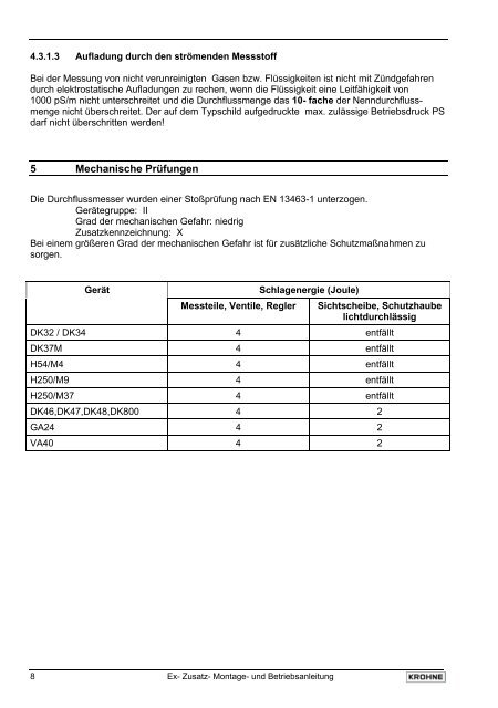 DK32/DK34 DK37M H250/M37 H250/M9 H54/M4 DK46 ... - Krohne