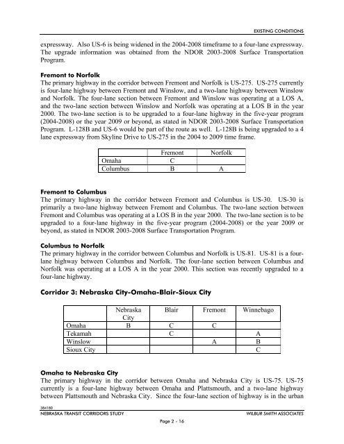 NTRAC Final Study - Nebraska Department of Roads - State of ...