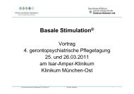 B Judaschke - Basale Stimulation - Klinikum München-Ost