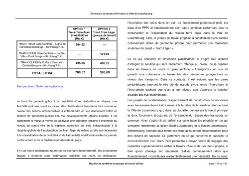 Extension du rÃ©seau ferrÃ© dans la Ville de Luxembourg ... - Rail.lu