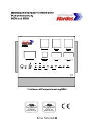 Betriebsanleitung für elektronische Pumpensteuerung ... - Kordes