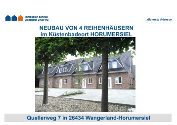 NEUBAU VON 4 REIHENHÃUSERN im KÃ¼stenbadeort ...