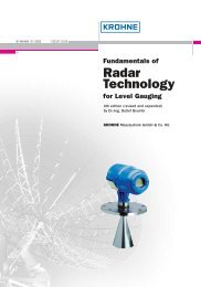 Radar Technology for Level Gauging - Krohne