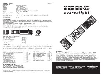 MICA HID-25 - Mica Elektro OY Ltd