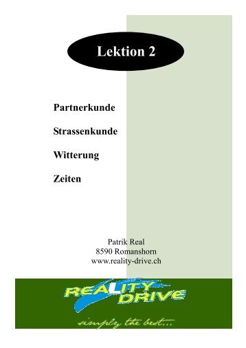 Lektion 2 - Reality-Drive