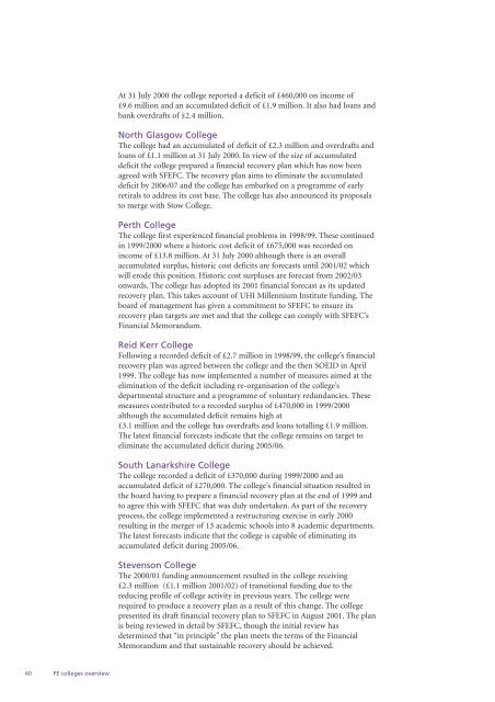 Overview of Further Education colleges (PDF | 262 ... - Audit Scotland