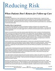 When Patients Don't Return for Follow-up Care - Princeton Insurance