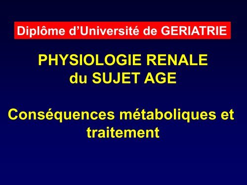 Pr Godin – Physio rénale PA - PIRG