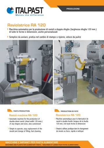 Raviolatrice RA 120 - Italpast