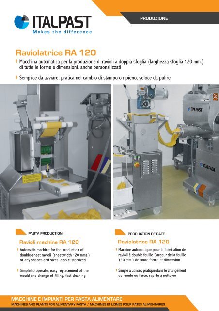 Raviolatrice RA 120 - Italpast