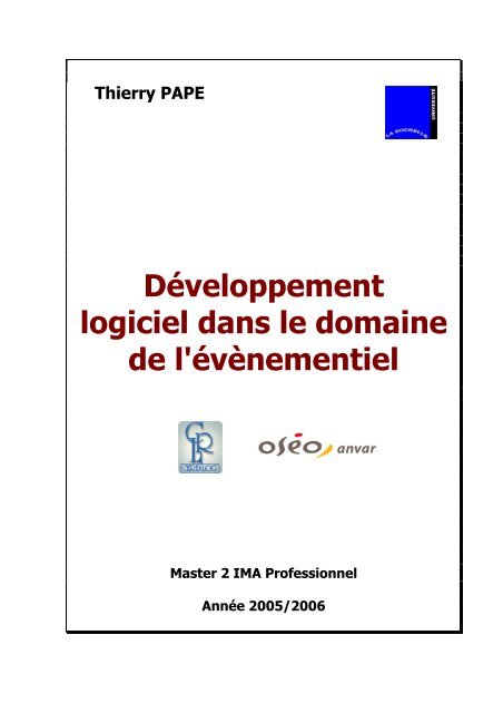 Rapport Stage Master 2 IMA - Accueil - Free