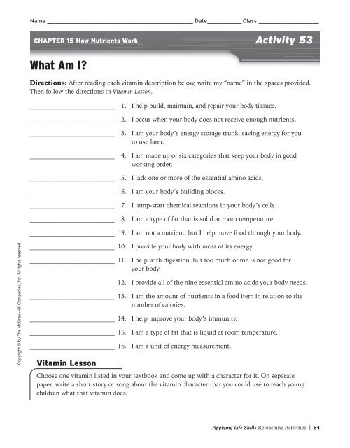 CLASS 2 EVS WORK SHEETS CHAPTER 15 KEEPING HEALTHY 