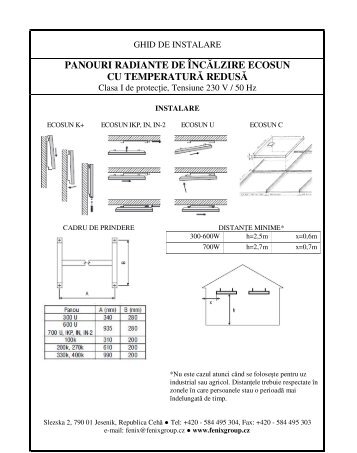 Fisa Tehnica - Panouri radiante