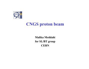 Meddahi, Malika - CNGS - CERN