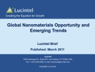 Global Nanomaterials Opportunity and Emerging Trends - Lucintel