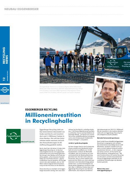 Recycling NEWS 03/2012 - Loacker Recycling GmbH