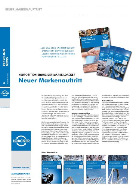 Recycling NEWS 01/2011 - Loacker Recycling GmbH