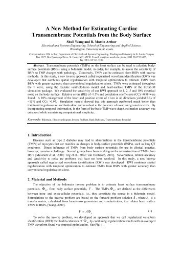 A New Method for Estimating Cardiac Transmembrane Potentials ...