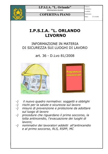 Informazione in materia di sicurezza sui luoghi di lavoro (aggiornata ...