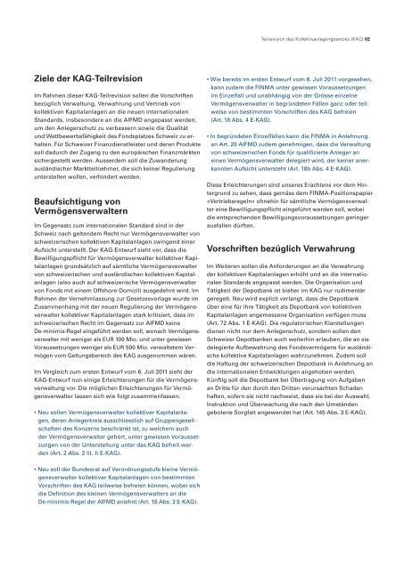 Teilrevision des Kollektivanlagengesetzes (KAG) - KPMG