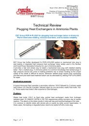 Technical Review Plugging Heat Exchangers in Ammonia Plants