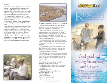 Geology Brochure - Geological & Mining Engineering & Sciences ...