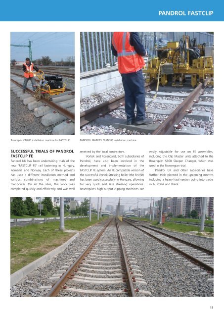 The Journal of Pandrol Rail Fastenings 2011 - Pandrol USA