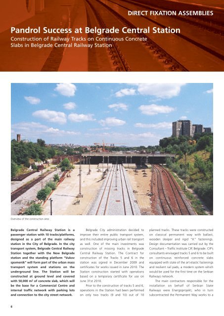 The Journal of Pandrol Rail Fastenings 2011 - Pandrol USA