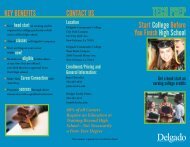 Tech Prep Brochure - Delgado Community College