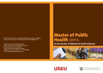 Master of Public Health MPH  College of Medicine and Health 