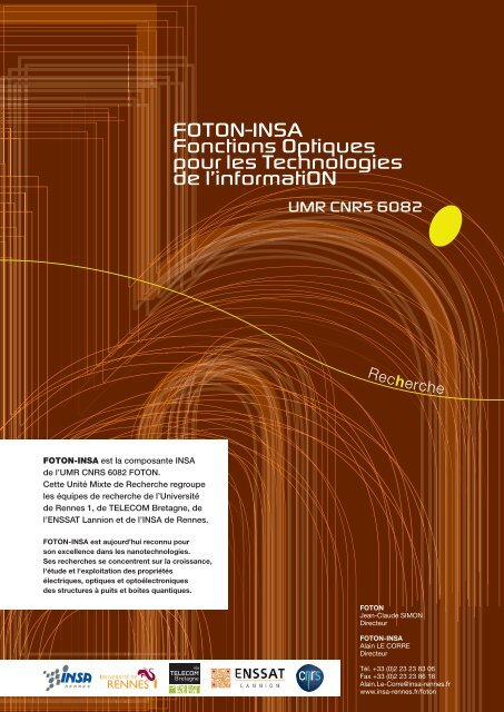 Rapport d'activitÃƒÂ© Recherche 2008-2010 - INSA Rennes