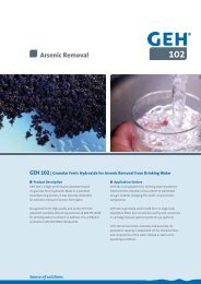 GEH 102| Granular Ferric Hydroxide for Arsenic Removal from ...