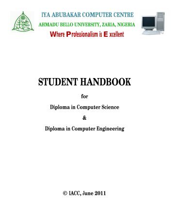 STUDENT HANDBOOK - Ahmadu Bello University