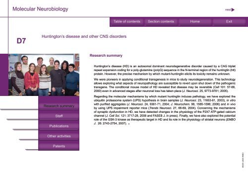 Molecular Neurobiology - Universidad AutÃ³noma de Madrid