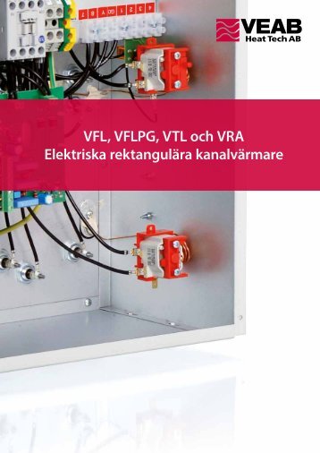 VFL, VFLPG, VTL och VRA Elektriska rektangulÃƒÂ¤ra kanalvÃƒÂ¤rmare