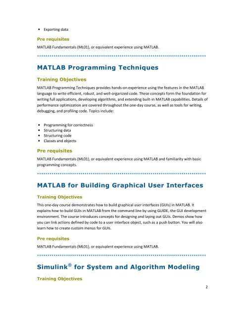 MATLAB & Simulink Course Contents, pdf - Figes.com.tr