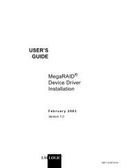 MegaRAID Device Driver Installation USER'S GUIDE