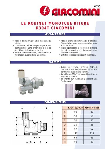 Giaco Fiche 02 R304T - Giacomini