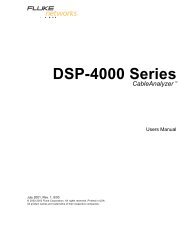 Fluke DSP-4300 Cable Analyzer User Manual - Mr Test Equipment