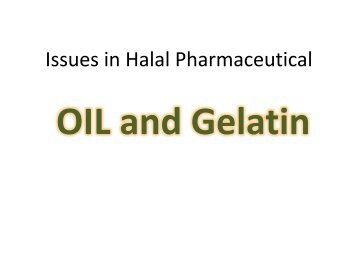 Issues in Halal Pharmaceutical