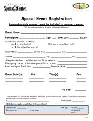 Registration Form - Fill out and bring in - California Sports Center