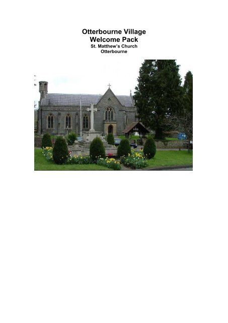 Otterbourne Village Welcome Pack - Hampshire County Council