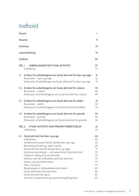 FYSISK AKTIVITET - Sundhedsstyrelsen